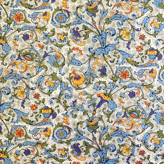 Orange Tone Dellarobia Florentine Print Paper ~ Rossi Italy